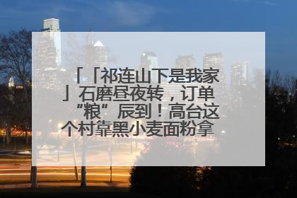 「祁连山下是我家」石磨昼夜转，订单“粮”辰到！高台这个村靠黑小麦面粉拿下成立来最大订单