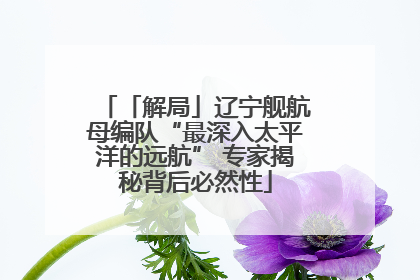 「解局」辽宁舰航母编队“最深入太平洋的远航” 专家揭秘背后必然性