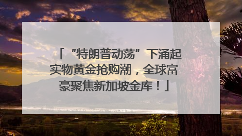 “特朗普动荡”下涌起实物黄金抢购潮，全球富豪聚焦新加坡金库！
