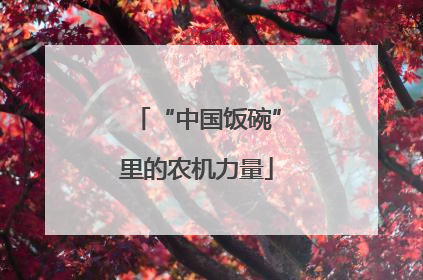 “中国饭碗”里的农机力量
