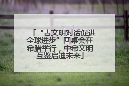 “古文明对话促进全球进步”圆桌会在希腊举行，中希文明互鉴启迪未来