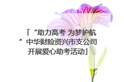 “助力高考 为梦护航”中华财险资兴市支公司开展爱心助考活动