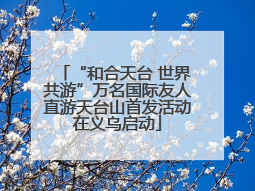 “和合天台 世界共游”万名国际友人直游天台山首发活动在义乌启动