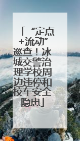 “定点+流动”巡查！冰城交警治理学校周边违停和校车安全隐患