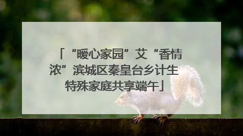 “暖心家园”艾“香情浓”滨城区秦皇台乡计生特殊家庭共享端午