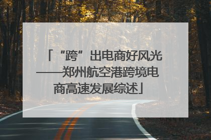 “跨”出电商好风光——郑州航空港跨境电商高速发展综述