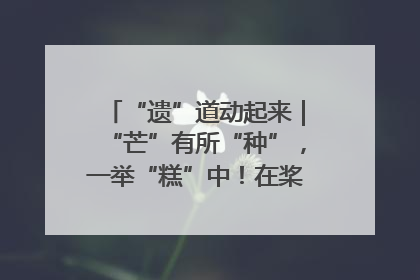 “遗”道动起来｜“芒”有所“种”，一举“糕”中！在桨影拳风里，邂逅最“动”人的风景！（内含报名信息）