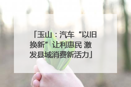玉山：汽车“以旧换新”让利惠民 激发县域消费新活力