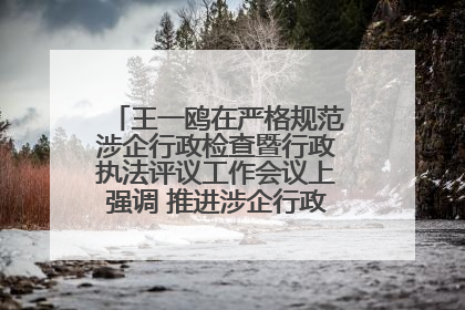 王一鸥在严格规范涉企行政检查暨行政执法评议工作会议上强调 推进涉企行政检查质效大幅提升