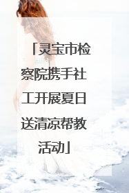 灵宝市检察院携手社工开展夏日送清凉帮教活动