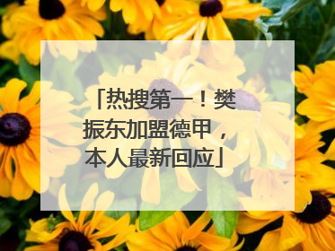 热搜第一！樊振东加盟德甲，本人最新回应