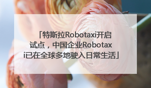 特斯拉Robotaxi开启试点，中国企业Robotaxi已在全球多地驶入日常生活
