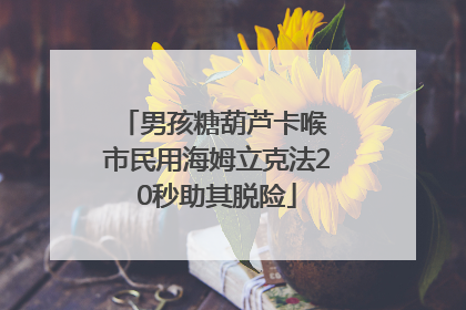 男孩糖葫芦卡喉 市民用海姆立克法20秒助其脱险