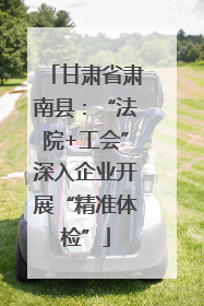 甘肃省肃南县：“法院+工会”深入企业开展“精准体检”