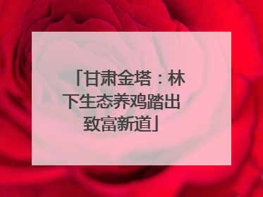 甘肃金塔：林下生态养鸡踏出致富新道