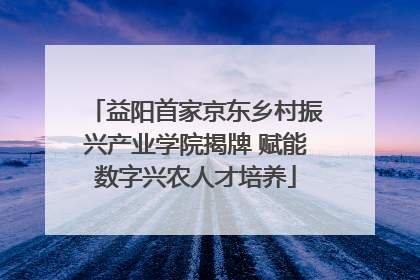 益阳首家京东乡村振兴产业学院揭牌 赋能数字兴农人才培养