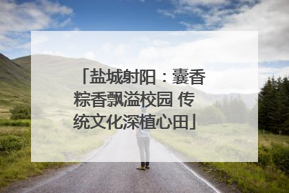 盐城射阳：囊香粽香飘溢校园 传统文化深植心田