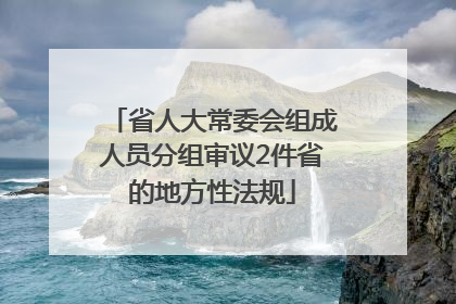 省人大常委会组成人员分组审议2件省的地方性法规