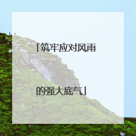 筑牢应对风雨的强大底气