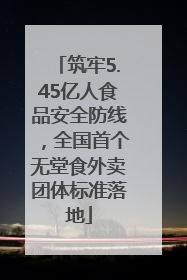 筑牢5.45亿人食品安全防线，全国首个无堂食外卖团体标准落地