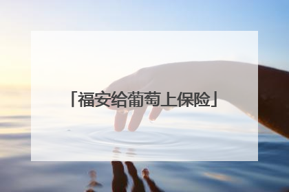 福安给葡萄上保险