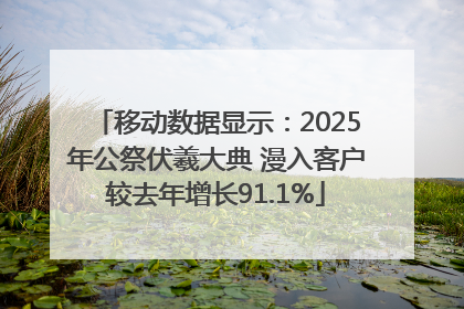 移动数据显示：2025年公祭伏羲大典 漫入客户较去年增长91.1%