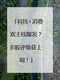 科技+消费双主线爆发？多股评级获上调！