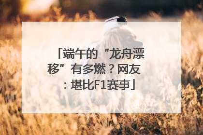 端午的“龙舟漂移”有多燃？网友：堪比F1赛事