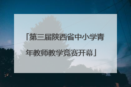 第三届陕西省中小学青年教师教学竞赛开幕