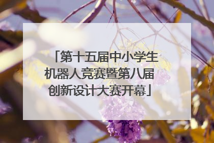 第十五届中小学生机器人竞赛暨第八届创新设计大赛开幕