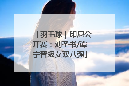 羽毛球｜印尼公开赛：刘圣书/谭宁晋级女双八强