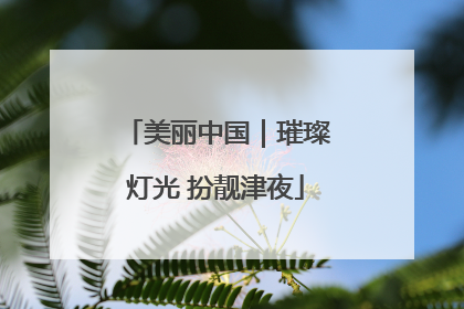 美丽中国｜璀璨灯光 扮靓津夜