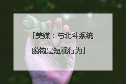 美媒：与北斗系统脱钩是短视行为