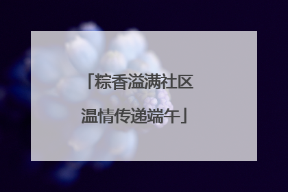 粽香溢满社区 温情传递端午