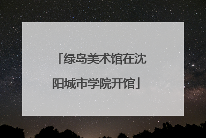 绿岛美术馆在沈阳城市学院开馆