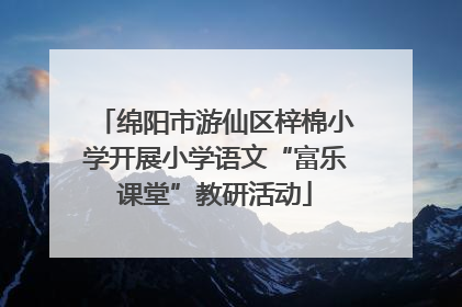 绵阳市游仙区梓棉小学开展小学语文“富乐课堂”教研活动