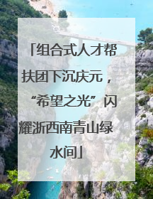 组合式人才帮扶团下沉庆元，“希望之光”闪耀浙西南青山绿水间