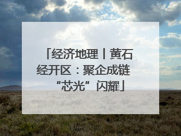经济地理丨黄石经开区：聚企成链“芯光”闪耀