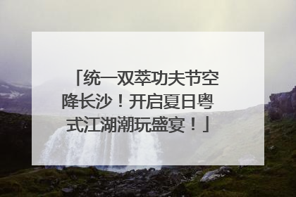 统一双萃功夫节空降长沙！开启夏日粤式江湖潮玩盛宴！