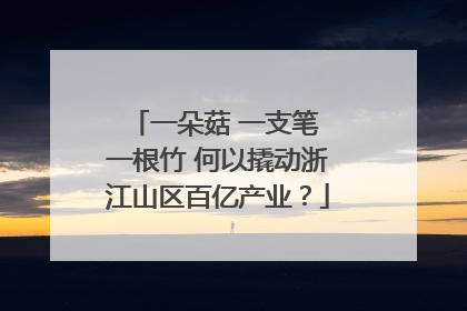 一朵菇 一支笔 一根竹 何以撬动浙江山区百亿产业？