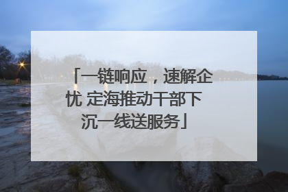 一链响应，速解企忧 定海推动干部下沉一线送服务