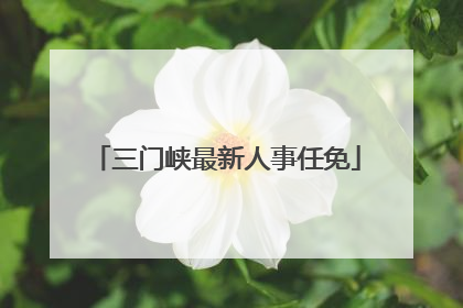 三门峡最新人事任免