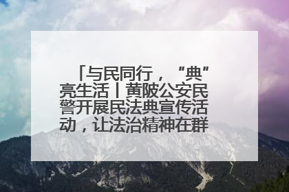 与民同行，“典”亮生活丨黄陂公安民警开展民法典宣传活动，让法治精神在群众心中落地生根