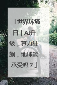 世界环境日｜AI升级，算力狂飙，地球能承受吗？