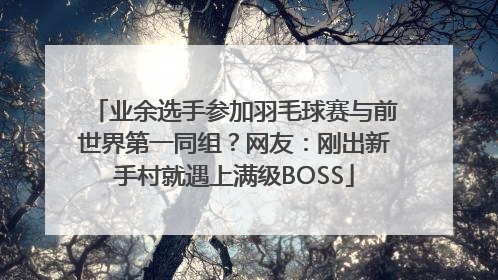 业余选手参加羽毛球赛与前世界第一同组？网友：刚出新手村就遇上满级BOSS