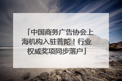 中国商务广告协会上海机构入驻普陀！行业权威奖项同步落户