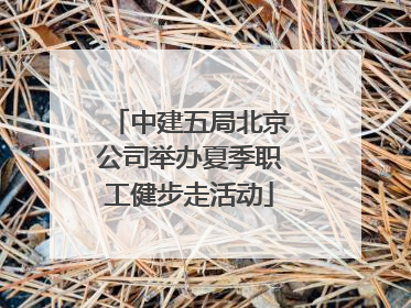 中建五局北京公司举办夏季职工健步走活动