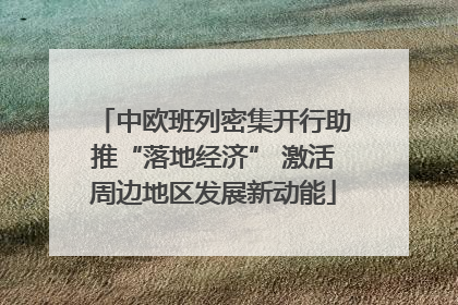 中欧班列密集开行助推“落地经济” 激活周边地区发展新动能