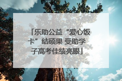 乐助公益“爱心饭卡”结硕果 受助学子高考佳绩亮眼