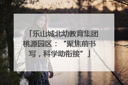 乐山城北幼教育集团桃源园区：“聚焦前书写，科学助衔接”